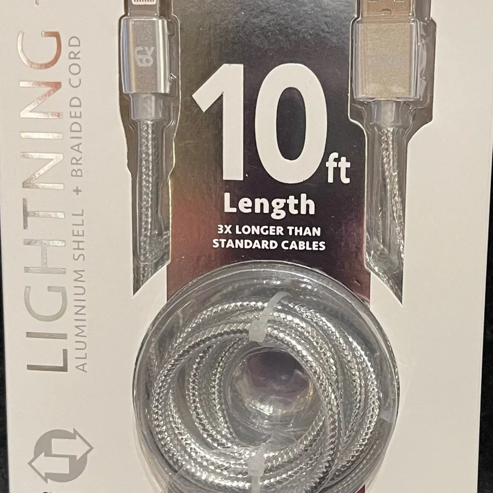 Lightning to USB 10 ft Cable NWT